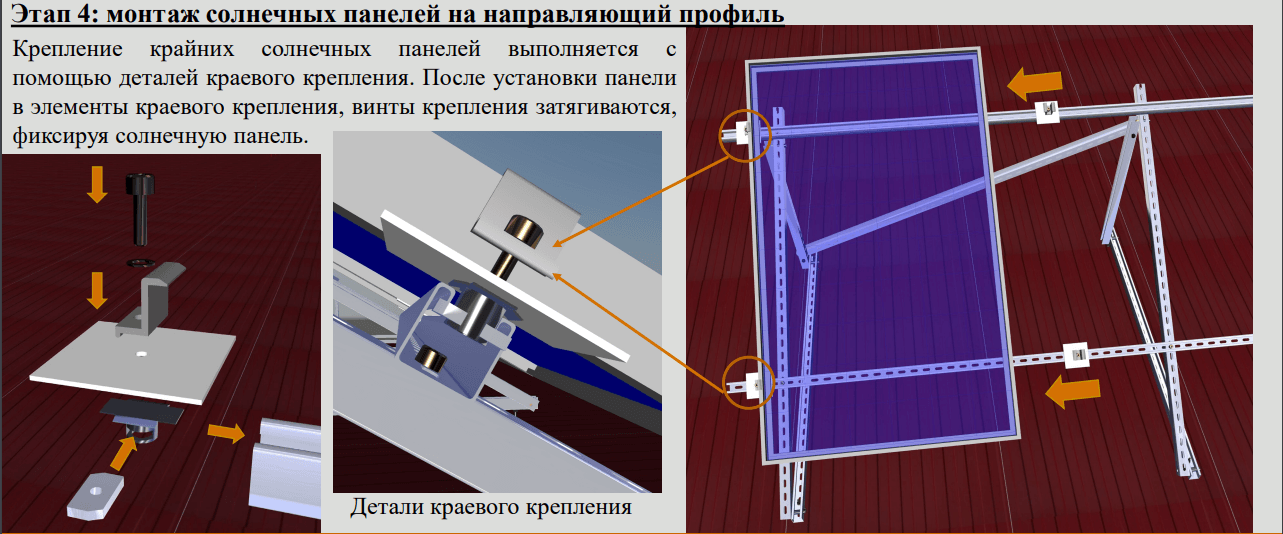 Комплектна система кріплень на плоский дах, кріплення до покрівлі - Зображення 5