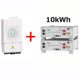 Комплект гібридний інвертор Deye SUN-8K-SG05LP1-EU та Акумулятор Deye SE-G5.1Pro-B (2 шт)